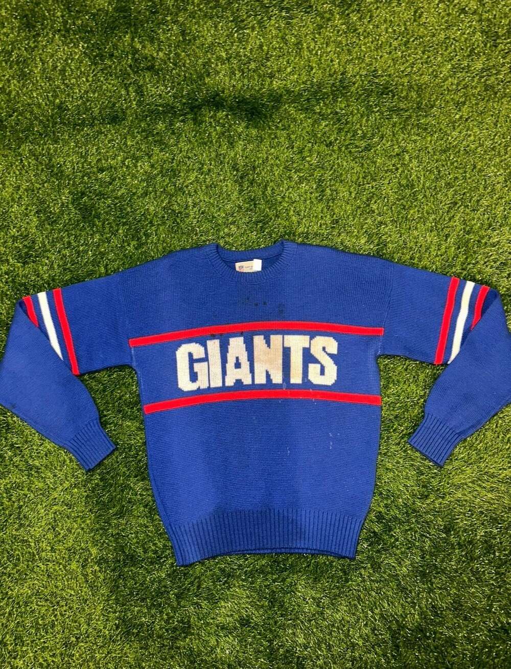 Cliff Engle LTD New York Giants Sweater Size Medium Blue